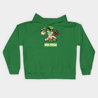 Mr. Yoga and the pugs St. Patrick Kids Hoodie